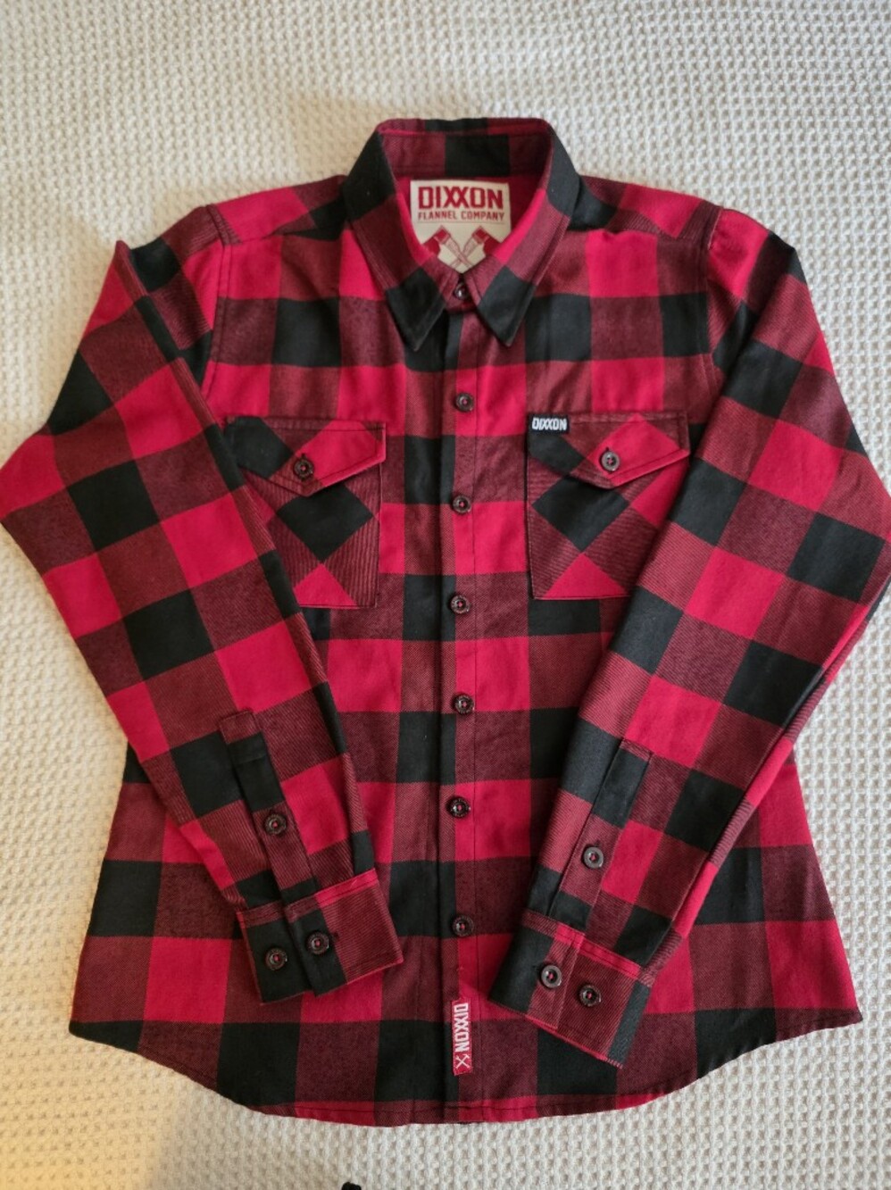 DIXXON Red & Black Plaid Button-Down Work Shirt